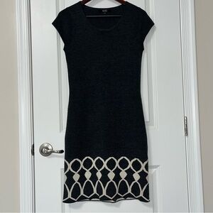 Alex Marie 100% Wool Sweater Dress Geometric Hem Size Medium